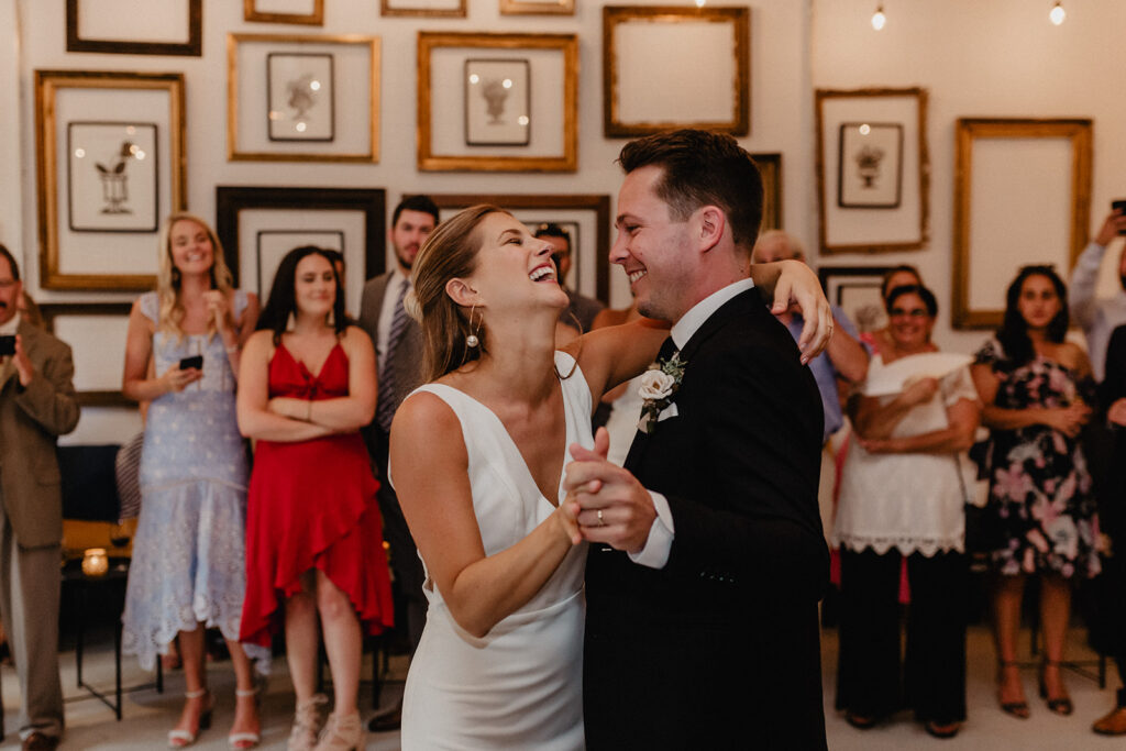 Bride and groom's first dance.